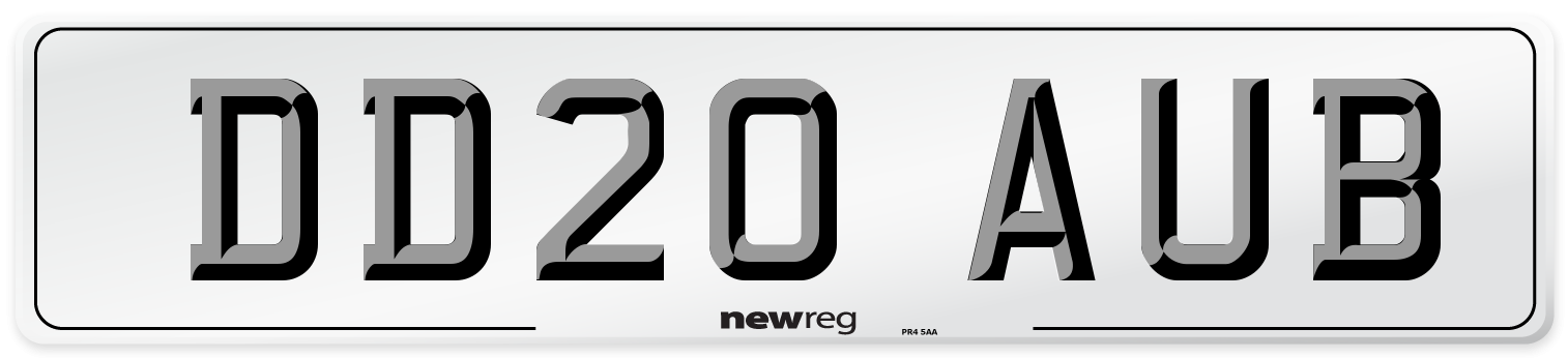 DD20 AUB Number Plate from New Reg